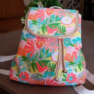 Cat & Jack Coral Flowers Backpack